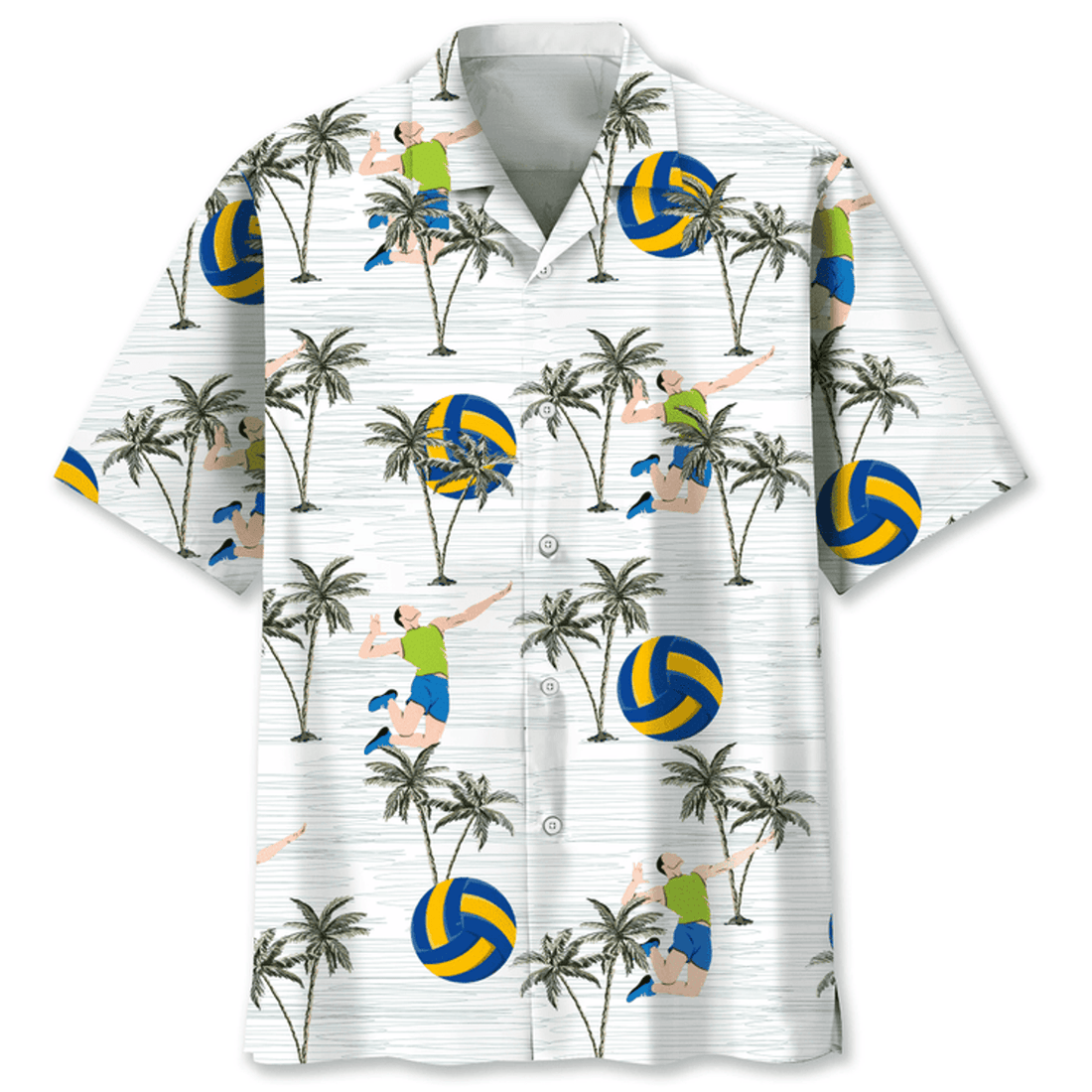 Volleyball Coconut Hawaiian Shirt, Summer Shirt for Volleyball Players