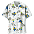 Volleyball Coconut Hawaiian Shirt, Summer Shirt for Volleyball Players