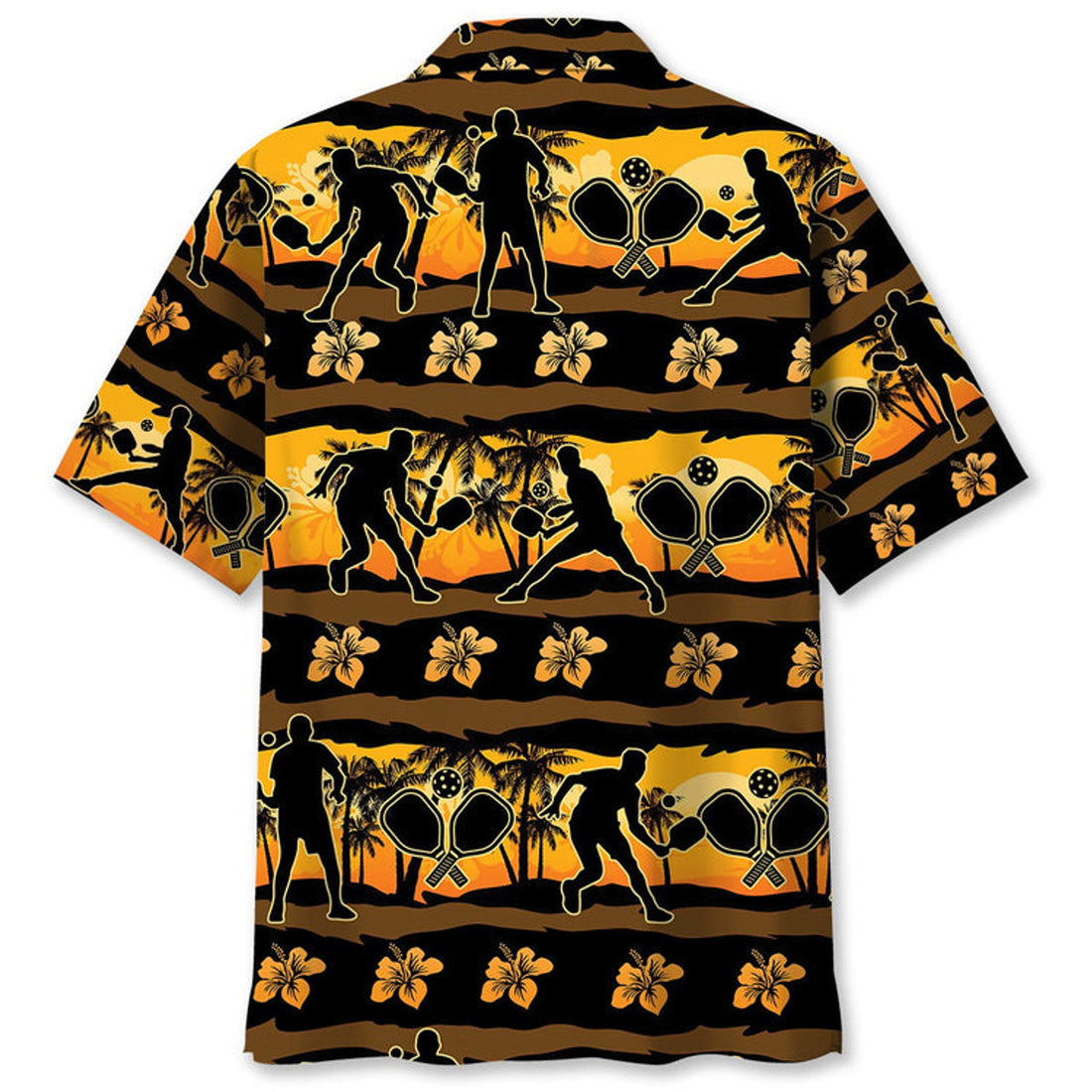 Pickleball Beach Hawaiian Shirt, Short Sleeve Summer Vacation Beach Shirts for men