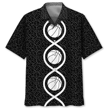 Basketball Dna Hawaiian Shirt, Gift for Basketball Player, Hawaiian Shirt for Men