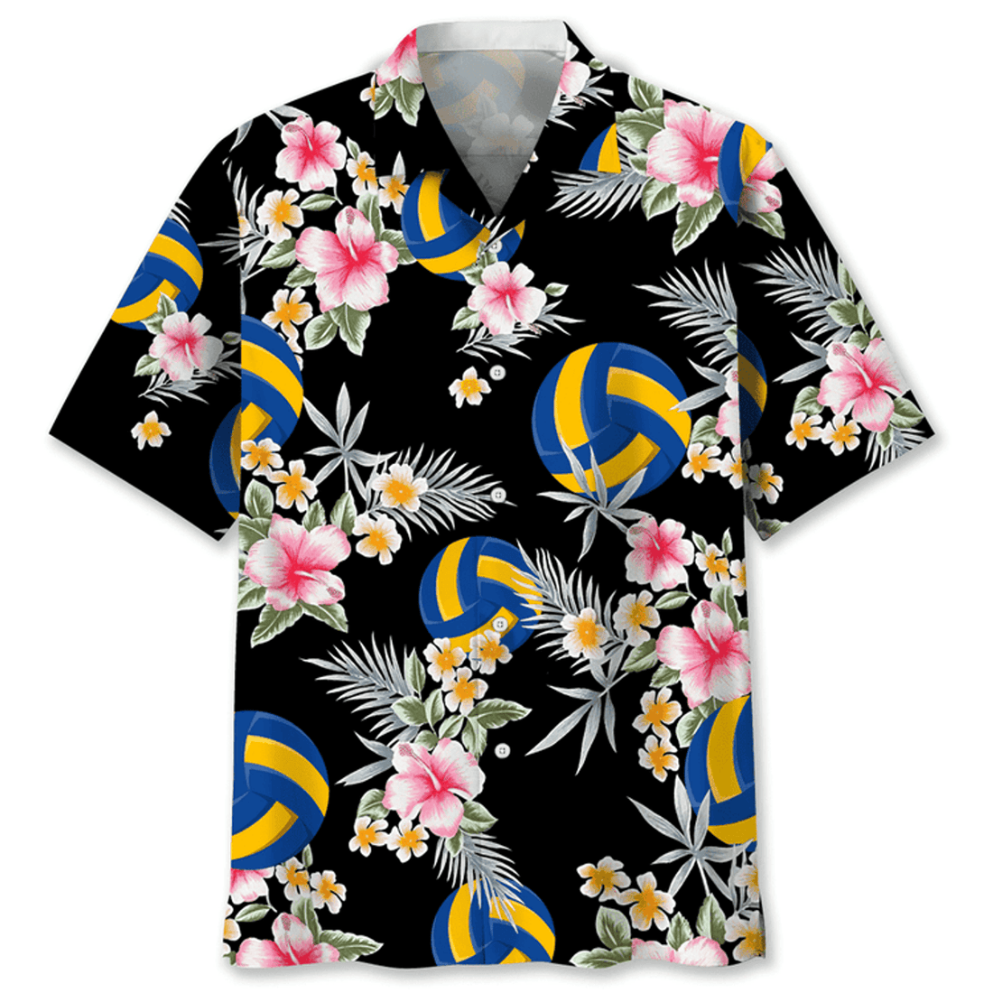 Volleyball Flower Hawaiian Shirt, Idea Shirt for Volleyball Players Team