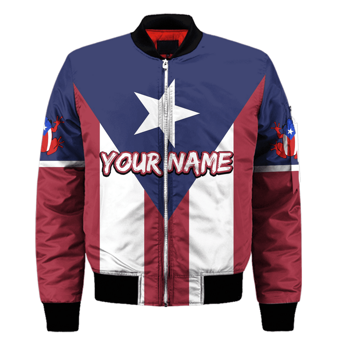 FUNSTUFFPRINT Customize Name Puerto Rico Bomber Jacket For Men And Women 3D Bomber Jacket