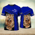 FUNSTUFFPRINT CANDY Love Never Walk Alone Love Blue Ver1 3D Full Print T-Shirt, Shirt For Dog Lovers, Dog Memorial Gifts for loss of Dog 3D T-shirt