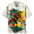Lacrosse Watercolor Hawaiian Shirt, Unisex Summer Beach Casual Short Sleeve Summer Vacation Beach Shirts