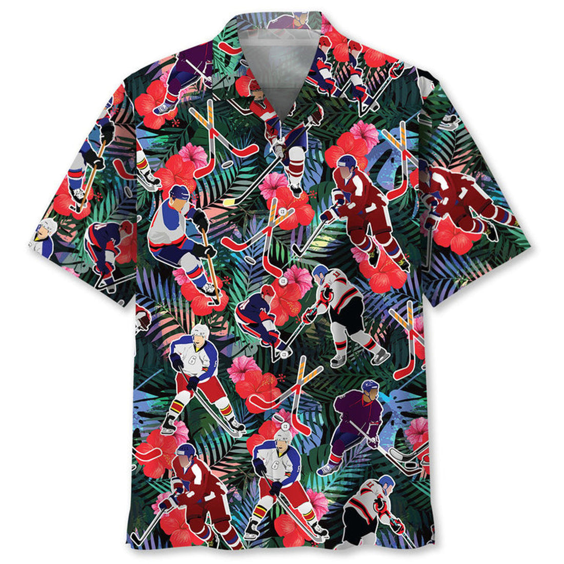 Hockey Hawaiian Tropical Hawaiian Shirt, Summer Gift For Hockey Lovers