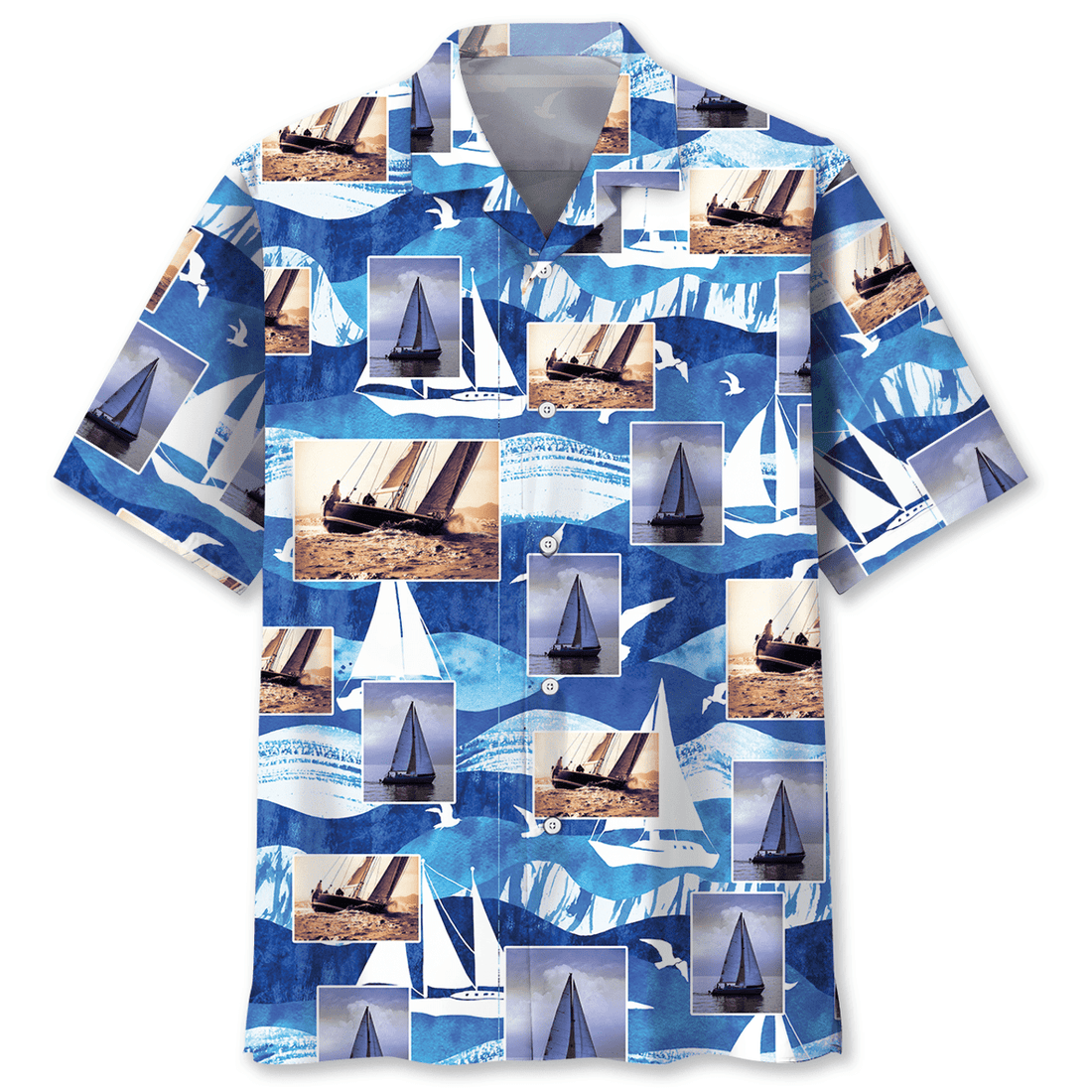 Sailing Pink Hawaiian Shirt, 3D All Over Print Sailing Coral Shirt
