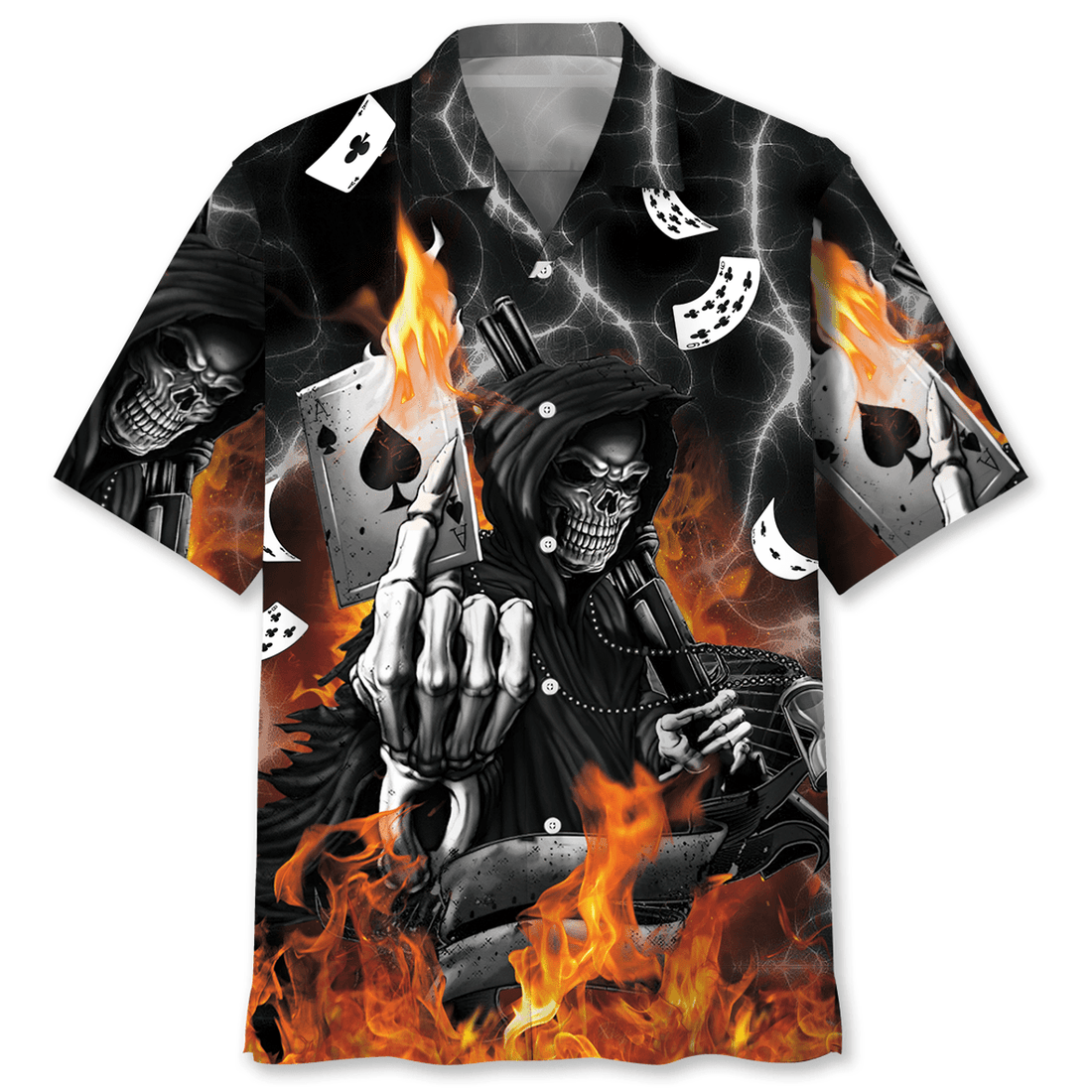 Casino Devil Hawaiian Shirt, Casino Skull Hawaiian Shirt, Best Shirt Gift for Casino Player