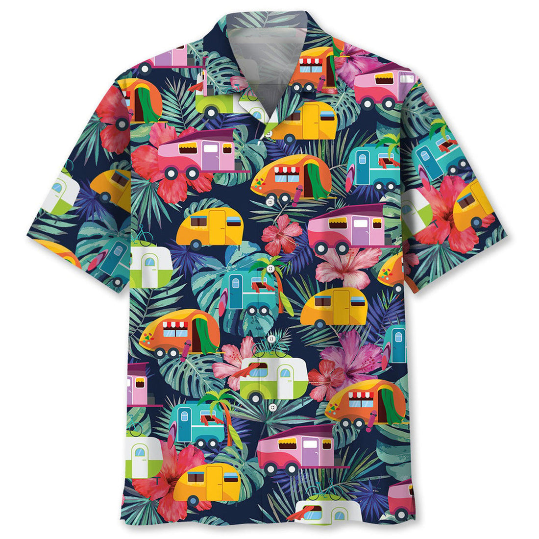 Tropical Camping Color Hawaiian Shirt, Perfect Shirt Camping, Gift for Men Women Love Camping