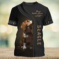 FUNSTUFFPRINT Beagle Lover Never Walk Alone 3D Full Print T-Shirt 2761, Shirt For Dog Lovers, Dog Memorial Gifts for loss of Dog 3D T-shirt