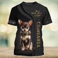 FUNSTUFFPRINT Chihuahua Love Never Walk Alone 3D Full Print T-Shirt, Shirt For Dog Lovers, Dog Memorial Gifts for loss of Dog 3D T-shirt