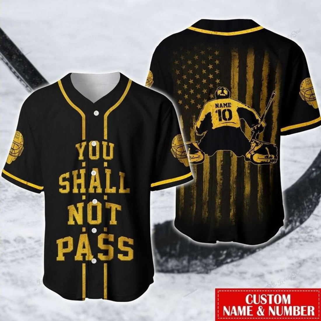 Custom Hockey You Shall Not Pass Personalized And Number Baseball Jersey
