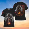 Christian T-Shirts The Devil Saw Me with My Head Down T-Shirt Christian 3D Shirt for Men