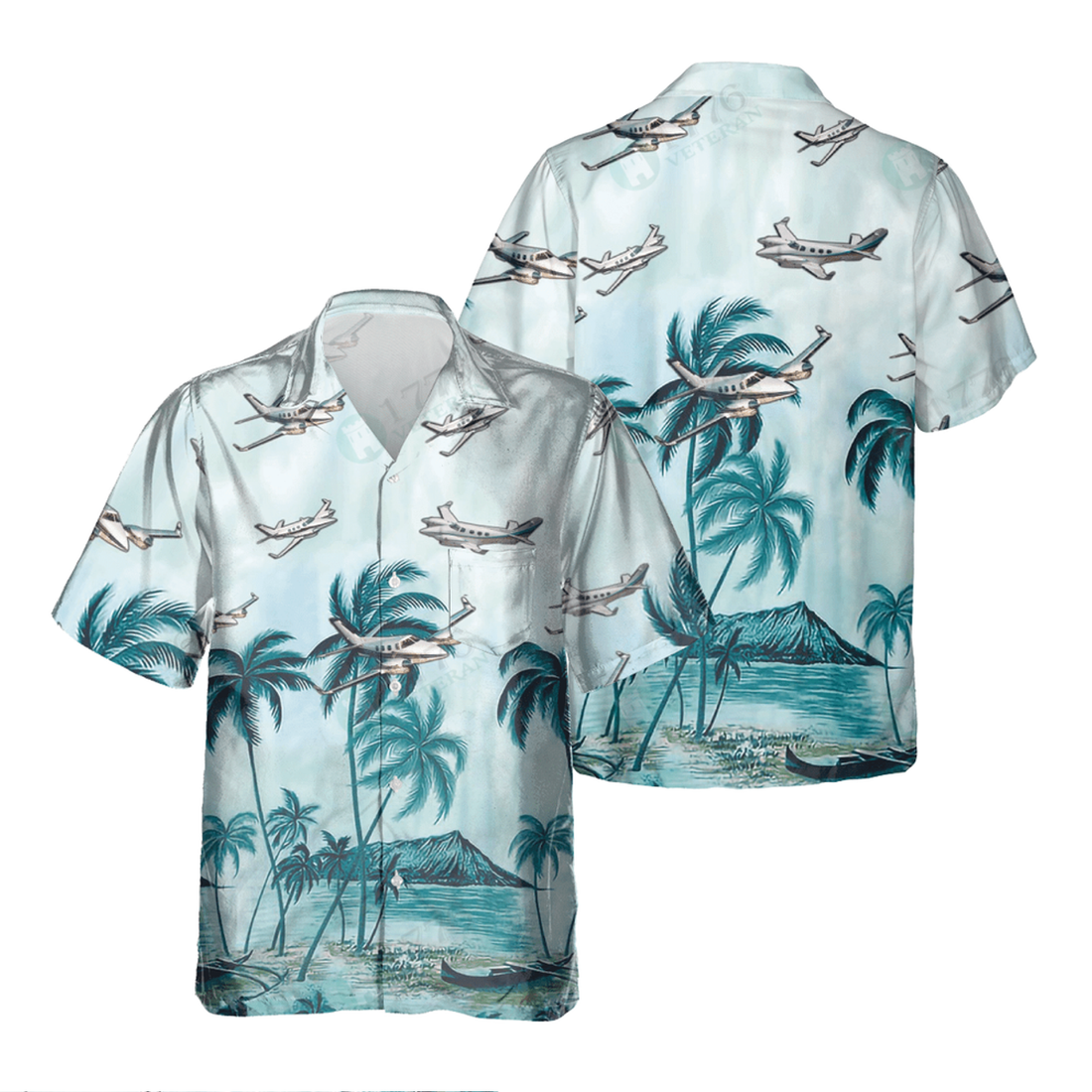 BEECHCRAFT DUKE Hawaiian Shirt, Hawaiian Shirt for Men Dad Veteran, Patriot Day