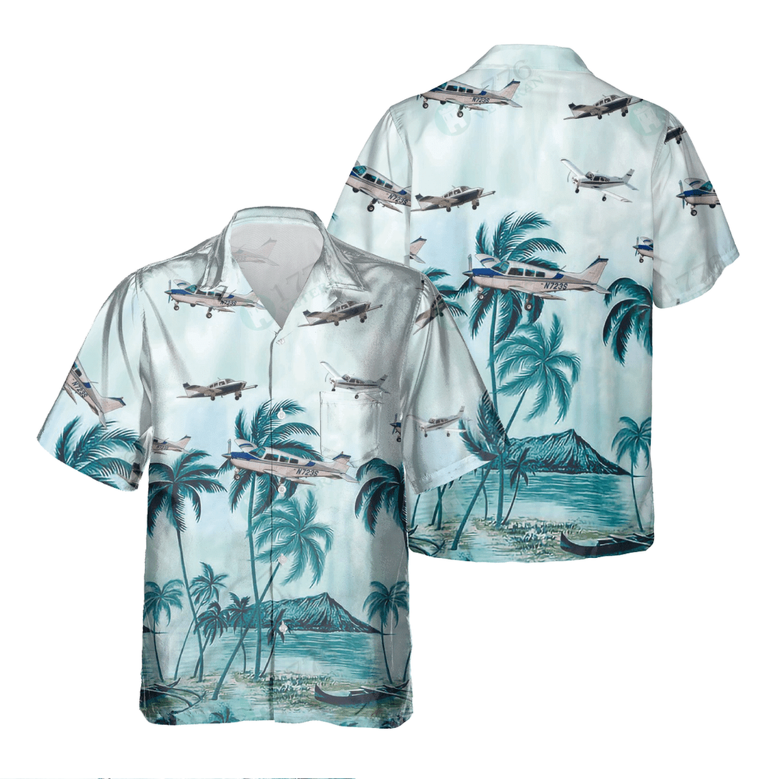 BEECHCRAFT MUSKETEER Hawaiian Shirt, Hawaiian Shirt for Men Dad Veteran, Patriot Day