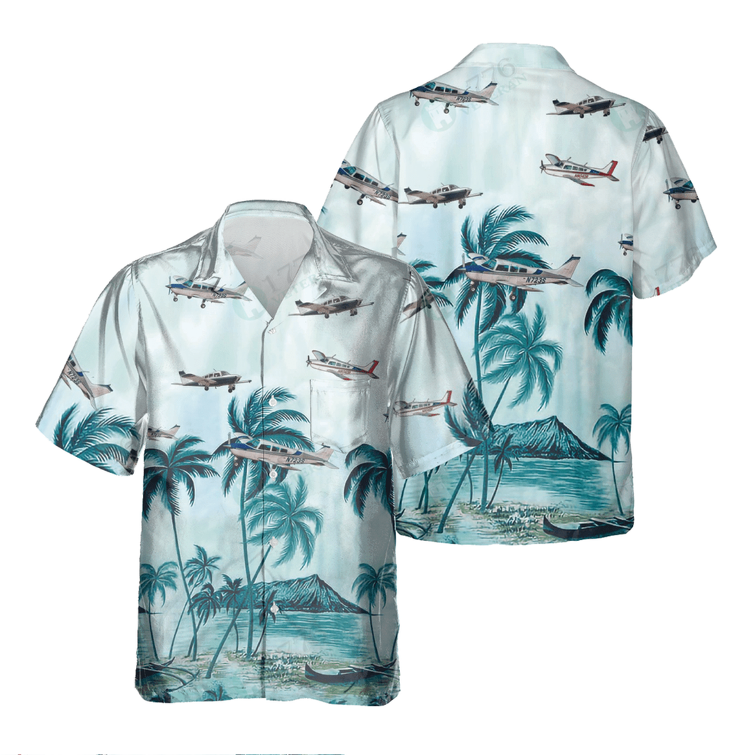 BEECHCRAFT SIERRA Hawaiian Shirt, Hawaiian Shirt for Men Dad Veteran, Patriot Day