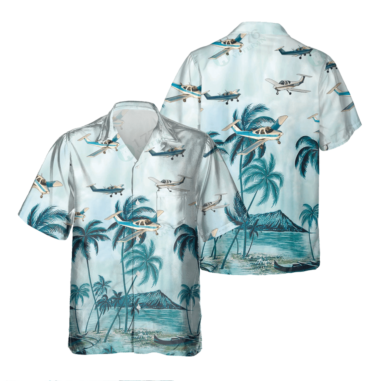 BEECHCRAFT SKIPPER Hawaiian Shirt, Hawaiian Shirt for Men Dad Veteran, Patriot Day