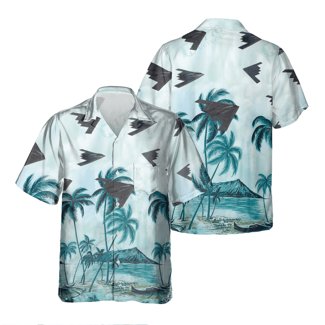B-2 Spirit Hawaiian Shirt, Hawaiian Shirt for Men Dad Veteran, Patriot Day
