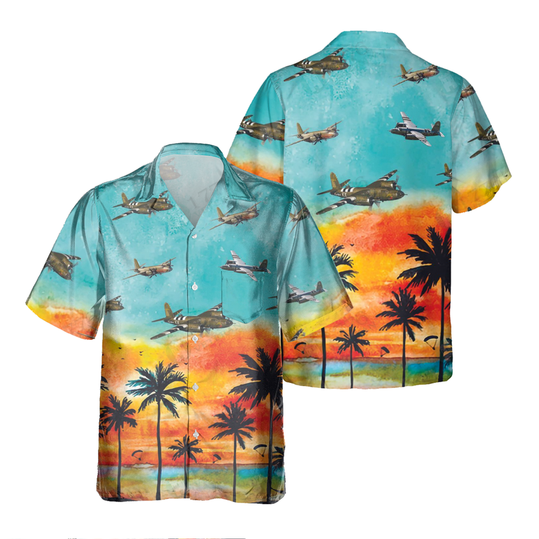 B-26 MARAUDER Dragon Hawaiian Shirt, Hawaiian Shirt for Men Dad Veteran, Patriot Day