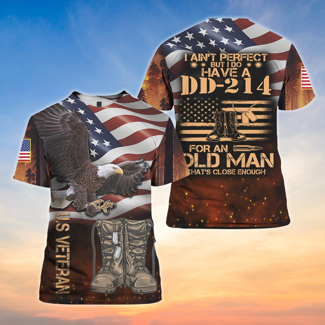 DD-214 3D Shirt I Ain't Perfect But I Do Have A DD-214 All Over Printed Shirt