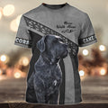 FUNSTUFFPRINT Cane Corso Love Never Walk Alone, Shirt For Dog Lovers, Dog Memorial Gifts for loss of Dog 3D T-shirt