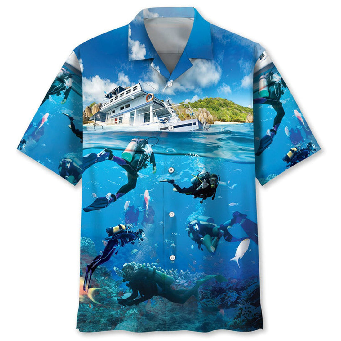 Scuba Diving Cruise Vacation Hawaiian Shirt, Hawaiian Shirts for Men, Aloha Beach Shirt