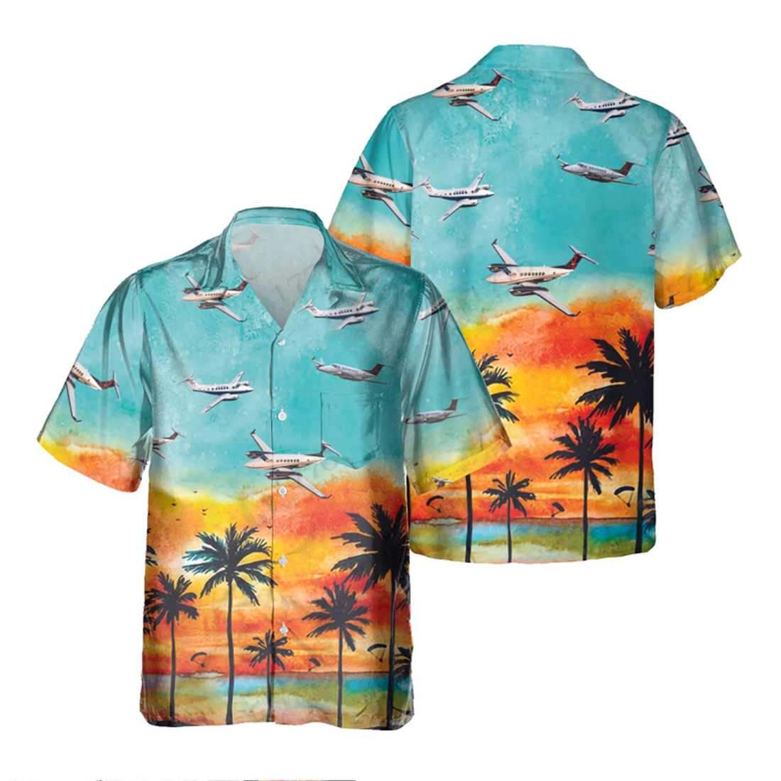 BEECHCRAFT KING AIR 350 Hawaiian Shirt, Hawaiian Shirt for Men Dad Veteran, Patriot Day