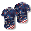 4th Of July Happy Independence Day Hawaiian Shirt, American Flag Hawaiian Shirt