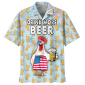 Chicken And Beer Watercolor Hawaiian Shirt, aloha shirt hawaii, Hawaii shirts mens