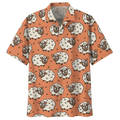 Orange Sheep Illustration Design Hawaiian Shirt