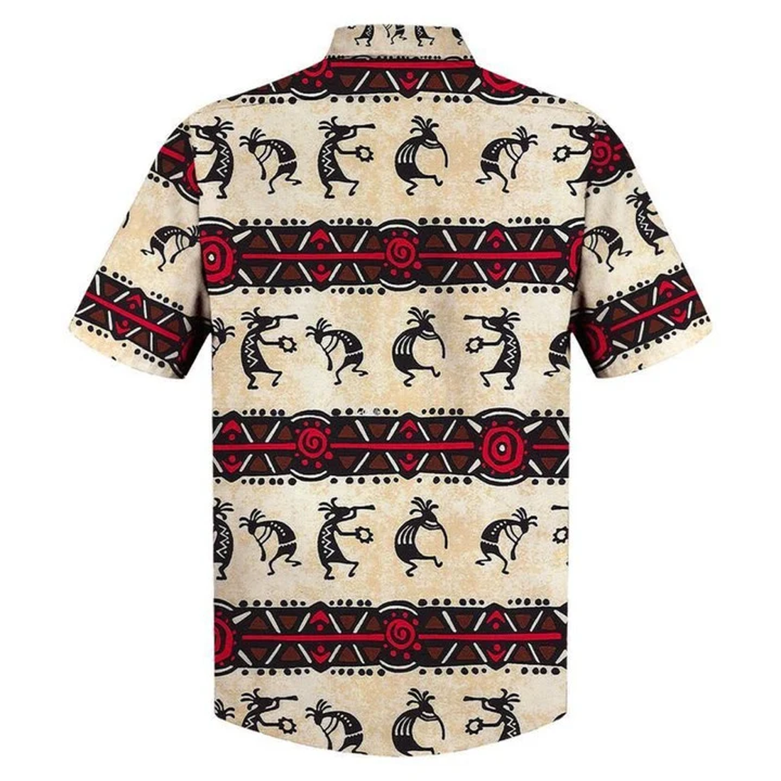 Native American Tribal Design Black And Red Pattern Hawaiian Shirt