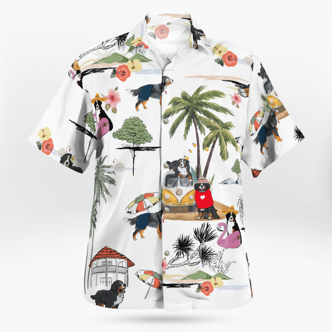 Entlebucher Mountain On The Beach Unisex Hawaiian Shirt, Summer gift, Hawaiian Shirts for Men, Aloha Beach Shirt