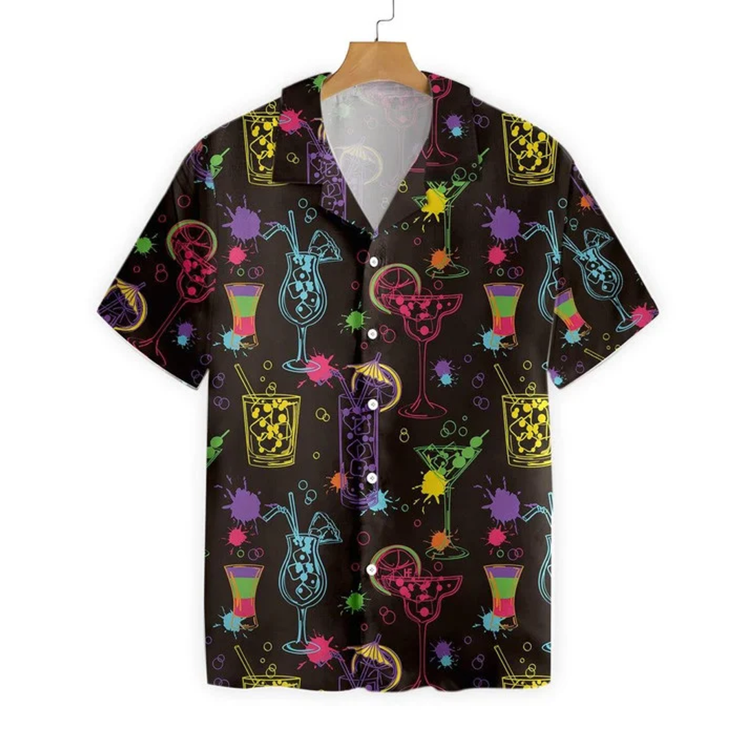 Colorful Cocktails Cool Summer Tastes Hawaiian Shirt