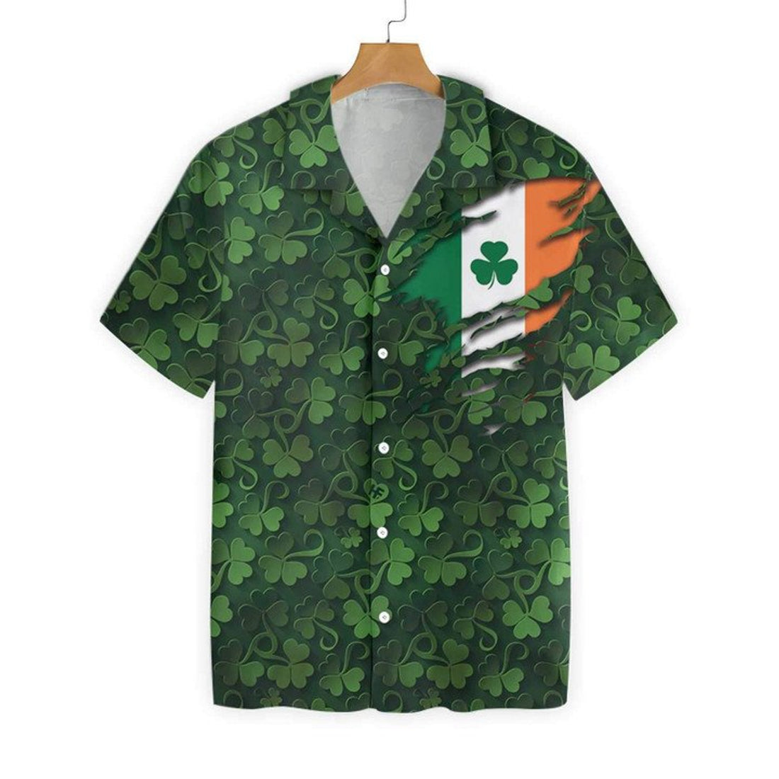 Hawaiian Aloha Shirt, St Patrick's Day shirt, Shamrock Shirt, Irish Day Hawaiian Shirt