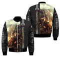 FUNSTUFFPRINT Premium Bomber Jacket Polish Winged Hussars 3D All Over Print 3D Bomber Jacket