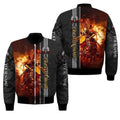 FUNSTUFFPRINT Premium Bomber Jacket Polish Winged Hussars 3D All Over Print 3D Bomber Jacket