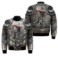 FUNSTUFFPRINT Premium Bomber Jacket Polish Winged Hussars 3D All Over Print 3D Bomber Jacket