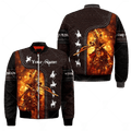 FUNSTUFFPRINT Premium Bomber Jacket Polish Winged Hussars 3D All Over Print 3D Bomber Jacket