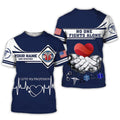FUNSTUFFPRINT I Love Profession Heart Beat Custom Name DepartmenT-Shirt, Nurse Apparel Gift Idea For Nurse 3D T-shirt