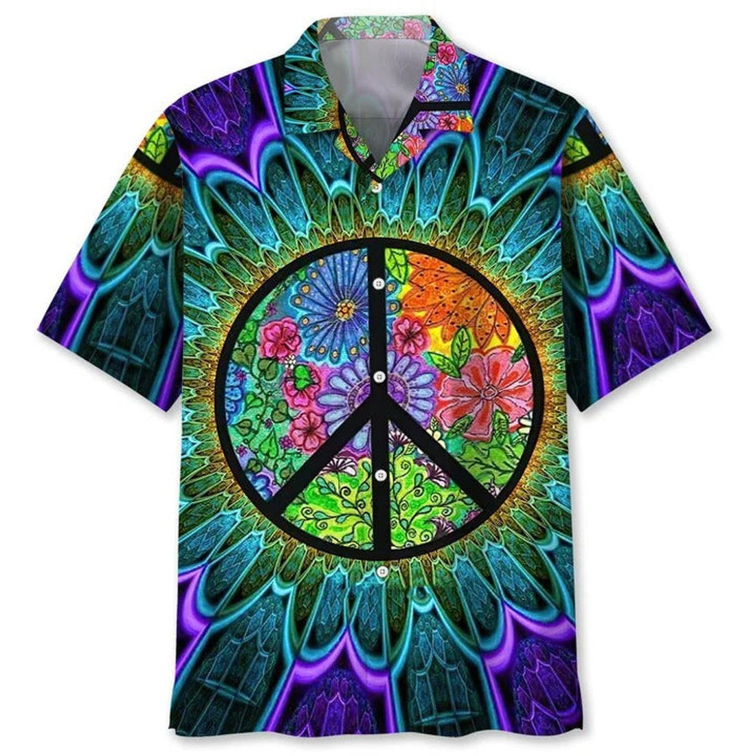 Hippie Abstract Hawaiian Shirts For Men And Woman, Summer Aloha Beach Shirt, Hippie Hawaiian Shirt