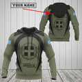 FUNSTUFFPRINT Customize Greece Black Coat Of Arms 3D Hoodie and Zip Hoodie