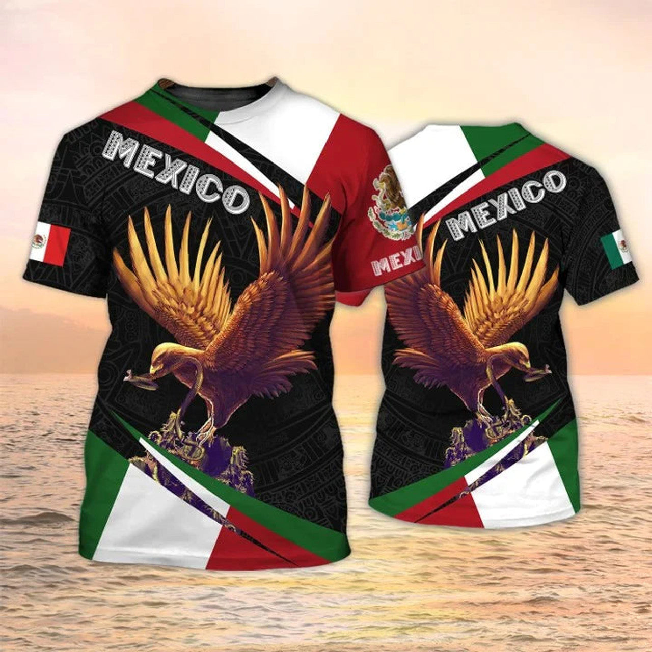 Mexico Eagle T-Shirt Mexican Flag Tee Shirt For Men Women