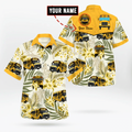Custom Men's School Bus Driver Hawaiian shirt, Bus Driver Hawaii shirt, Summer Gift for Driver