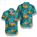 Bus Driver Hawaii shirt, School Bus Pattern Hawaiian shirt, Summer Gift for Driver Dad, Grandpa