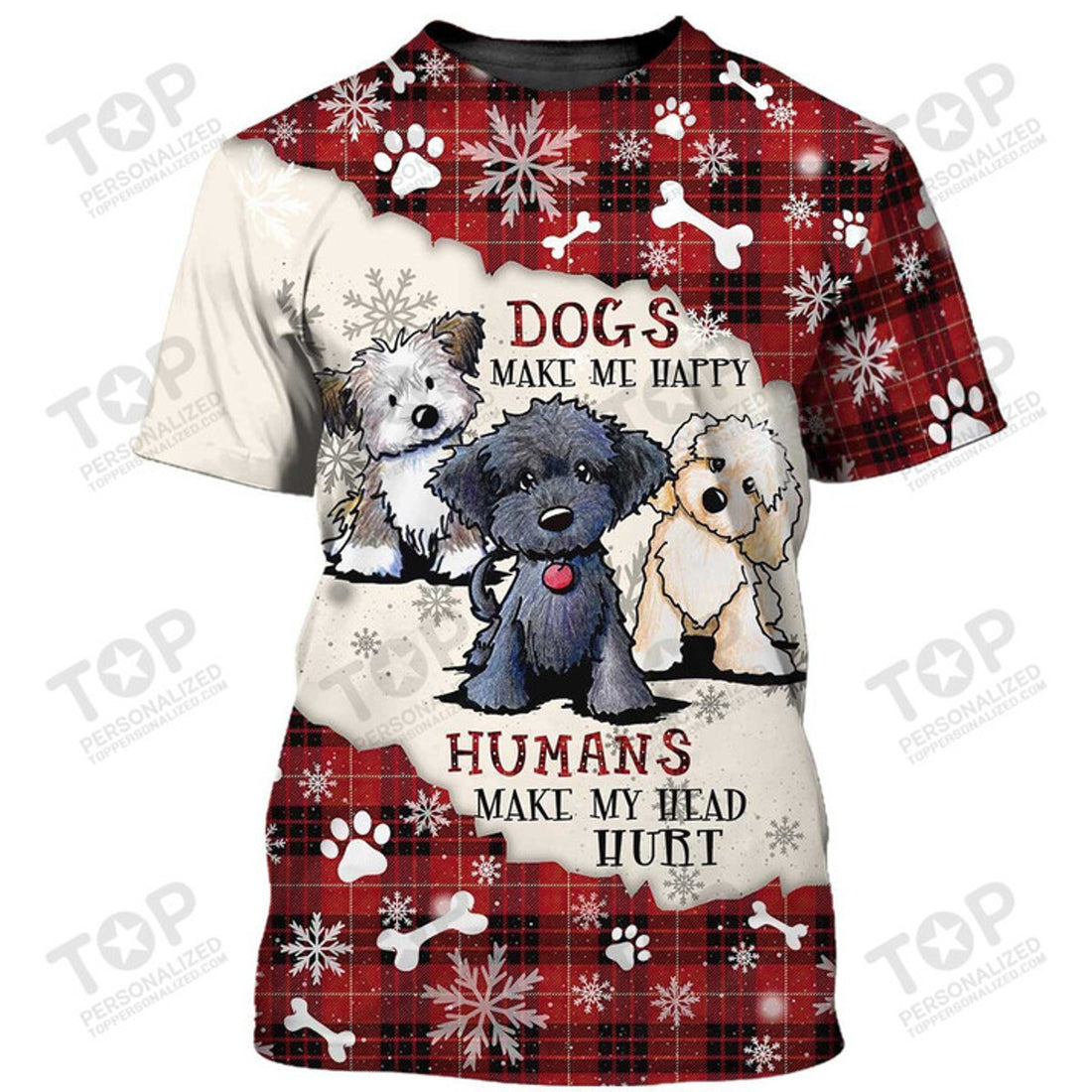 Dogs Make Me Happy T-Shirt, Dog T-Shirt