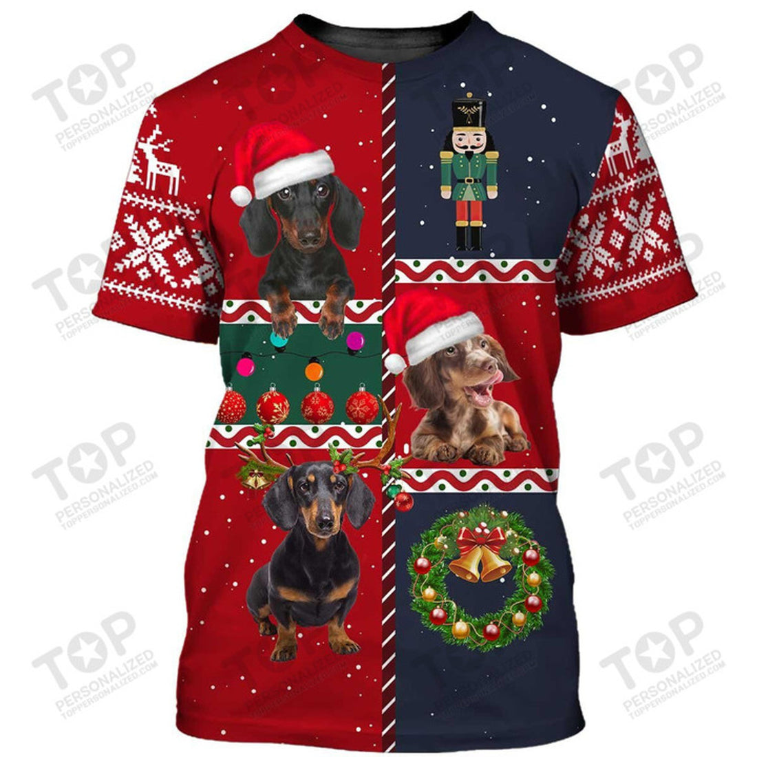 Lovely Dachshund Christmas T-Shirt, Dachshund T-Shirt, Dog T-Shirt