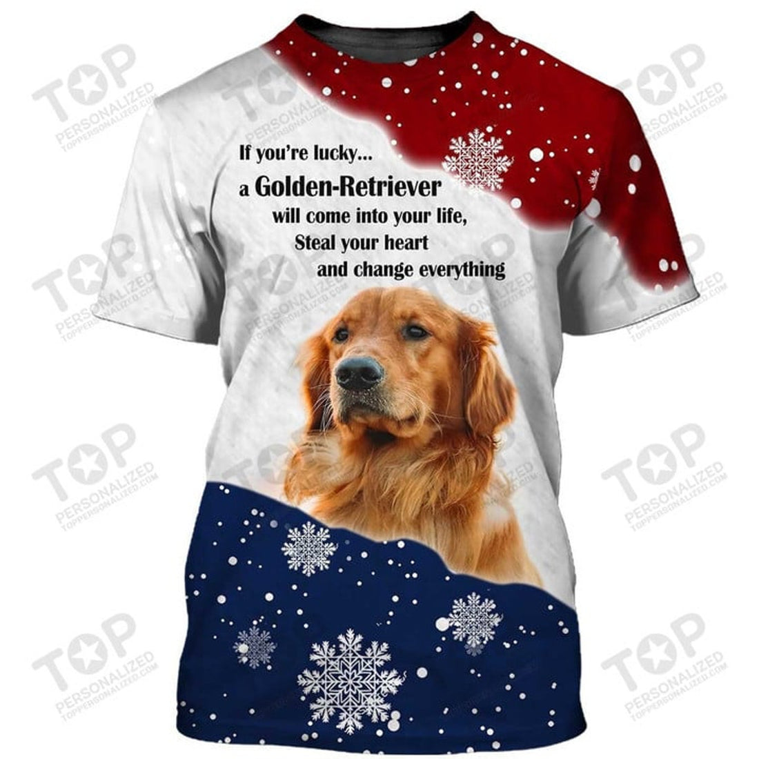 Golden Retriever T-Shirt, Dog T-Shirt For Humans