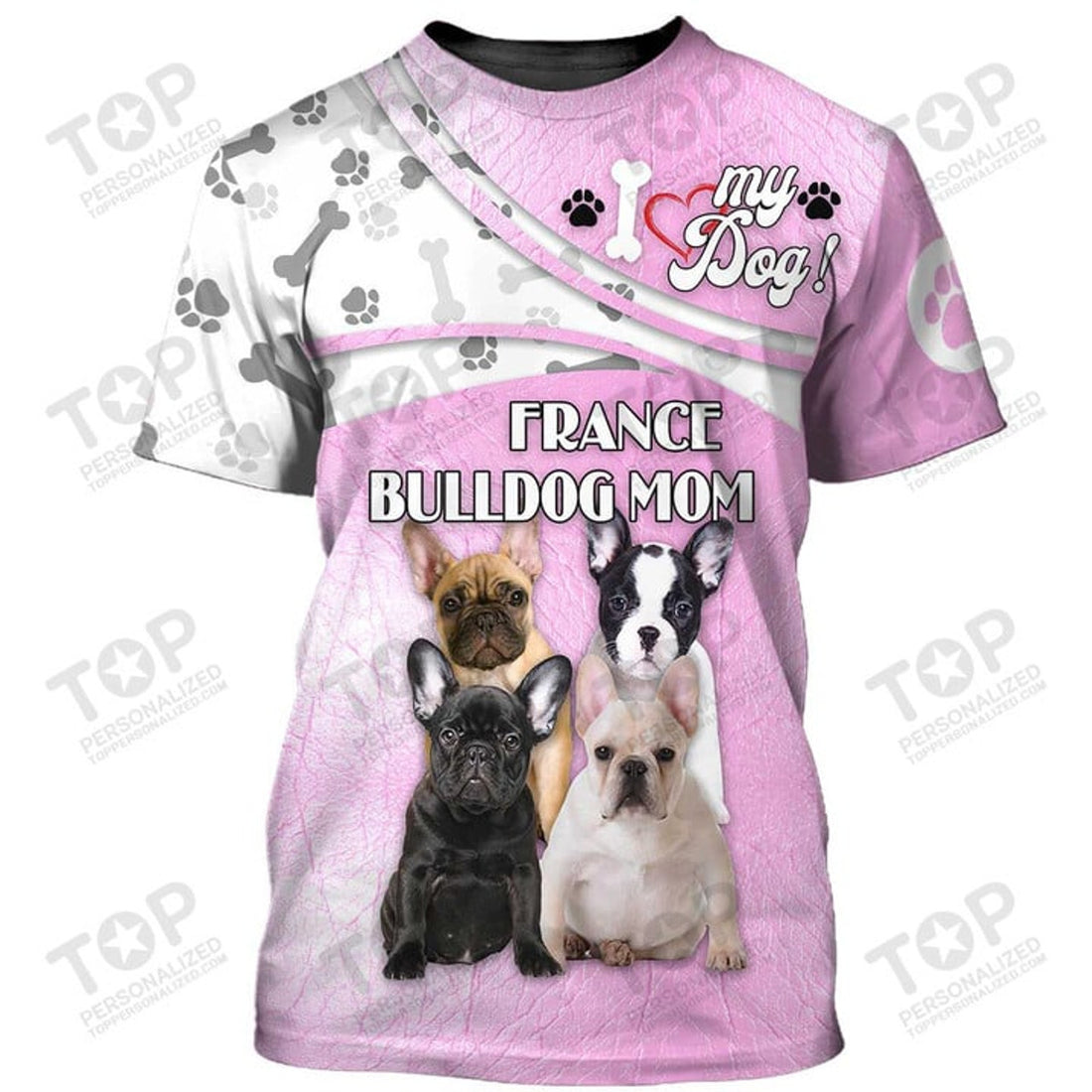 France Bulldog Mom T-Shirt, Dog T-Shirt For Humans