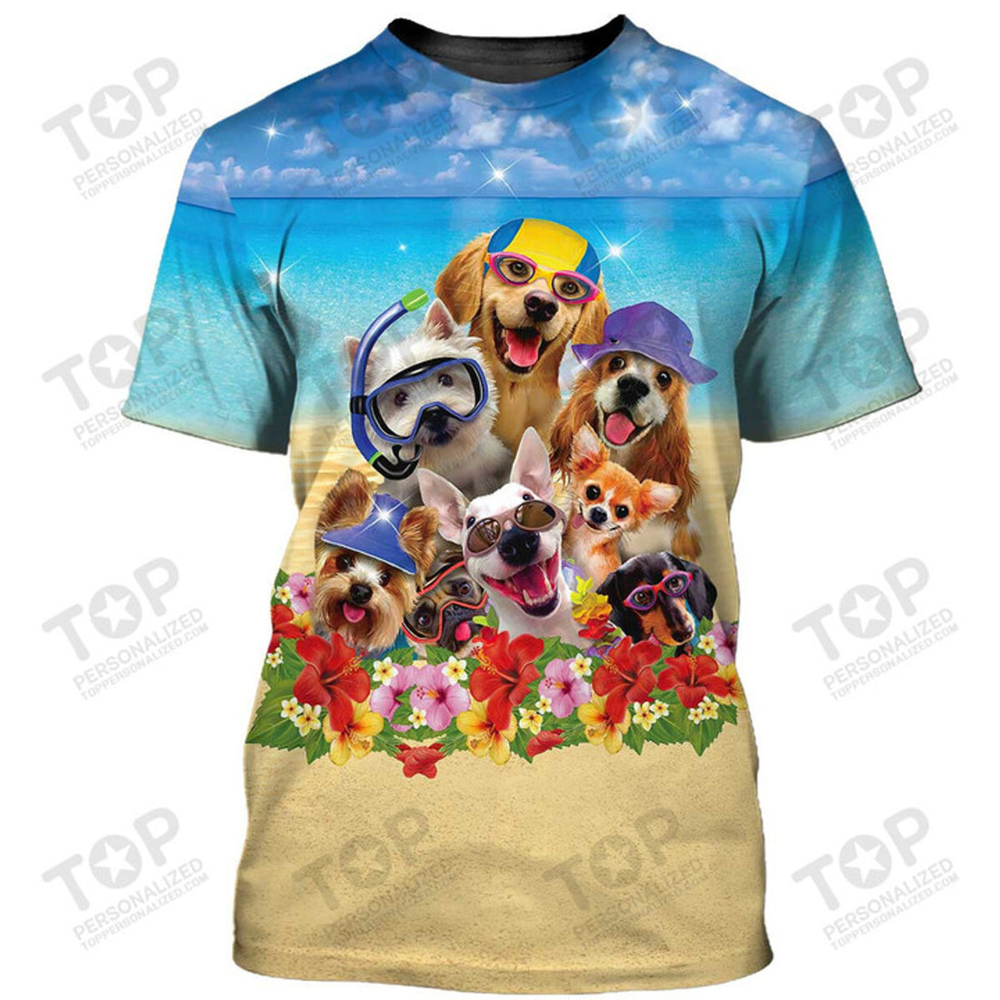 Dogs Holiday Summer T-Shirt, Dog T-Shirt For Humans