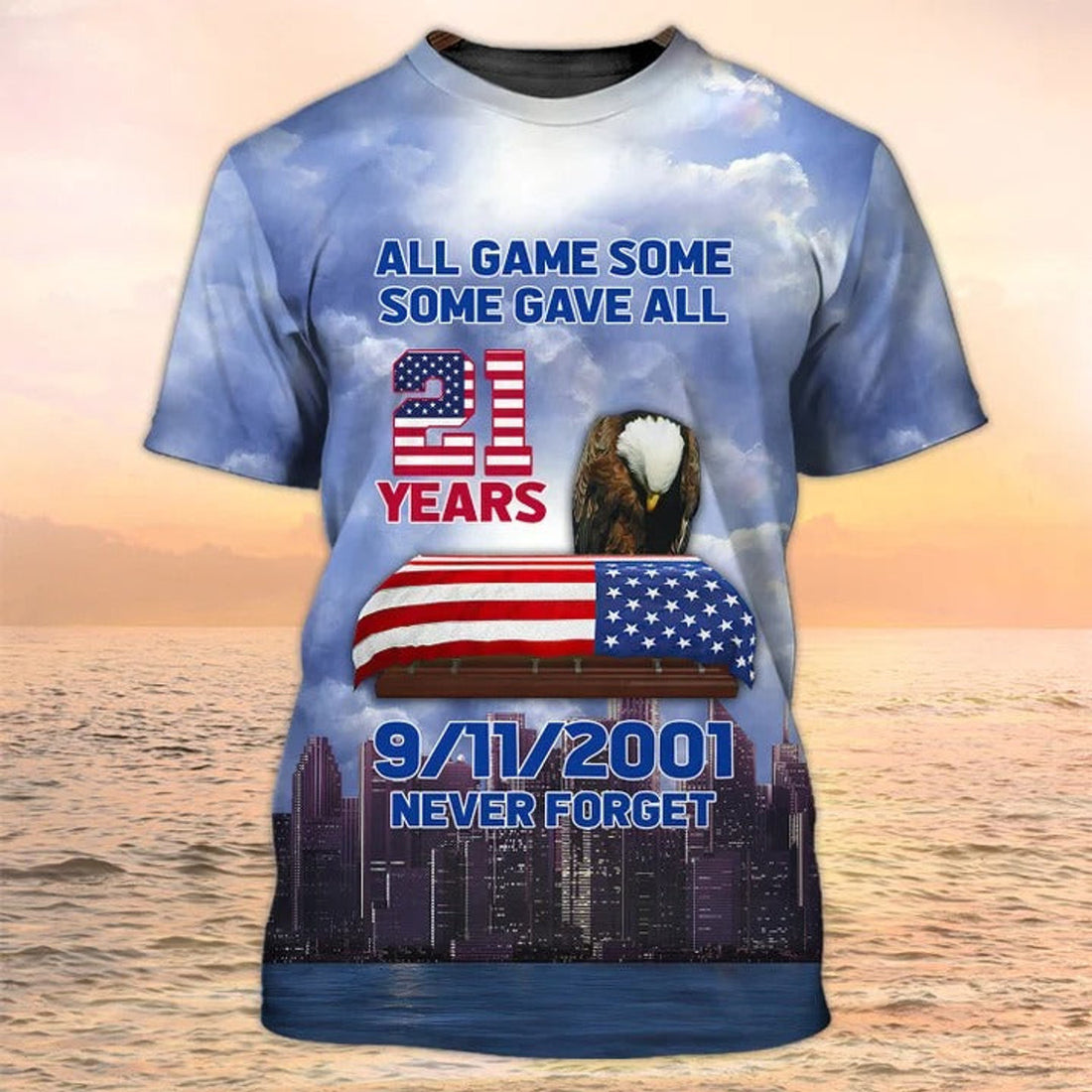 FUNSTUFFPRINT All Gave Some Some Gave All 3D T-Shirt Men Women 11 Sep American Memorial Shirt 3D T-shirt