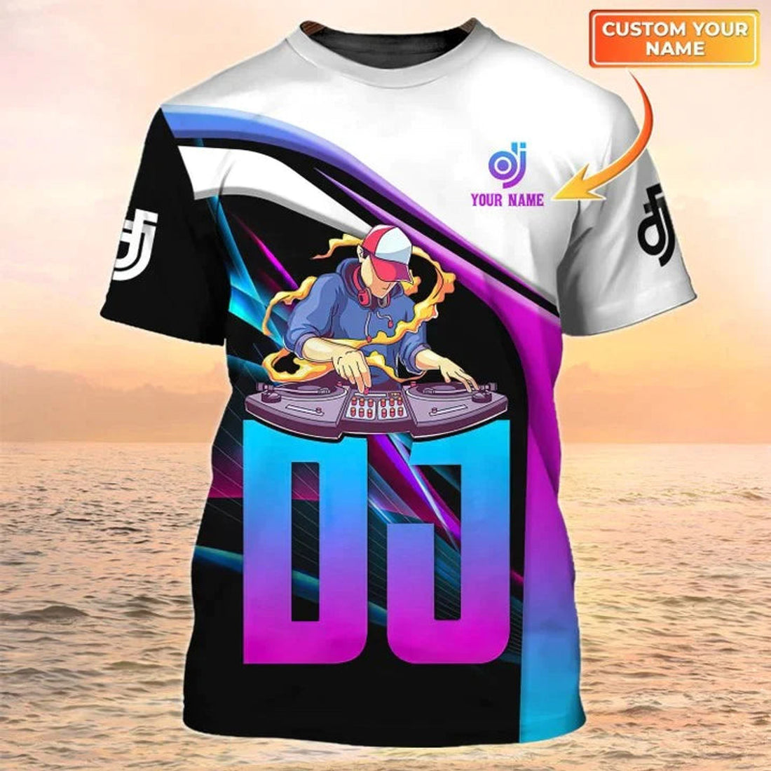 Custom 3D All Over Print Playing DJ Shirt Men Women Colorfull Disc Jockey T-Shirt